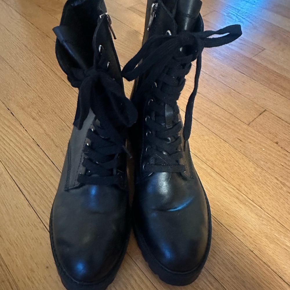 Steve Madden Black Combat Boots